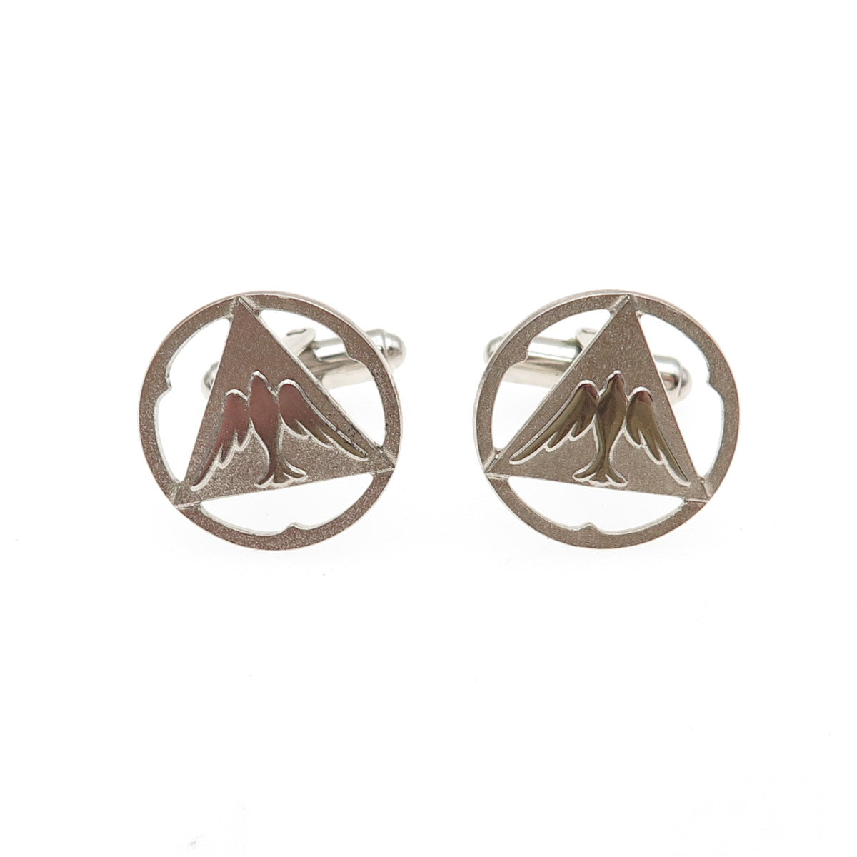 ANTAYA 925 Sterling Silver Vintage Holy Spirit Cufflinks