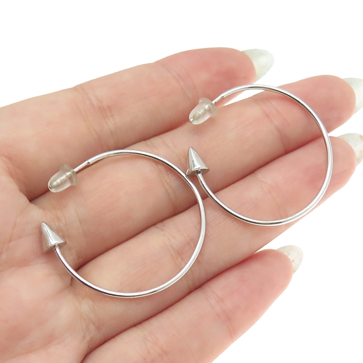 925 Sterling Silver Arrow Hoop Earrings