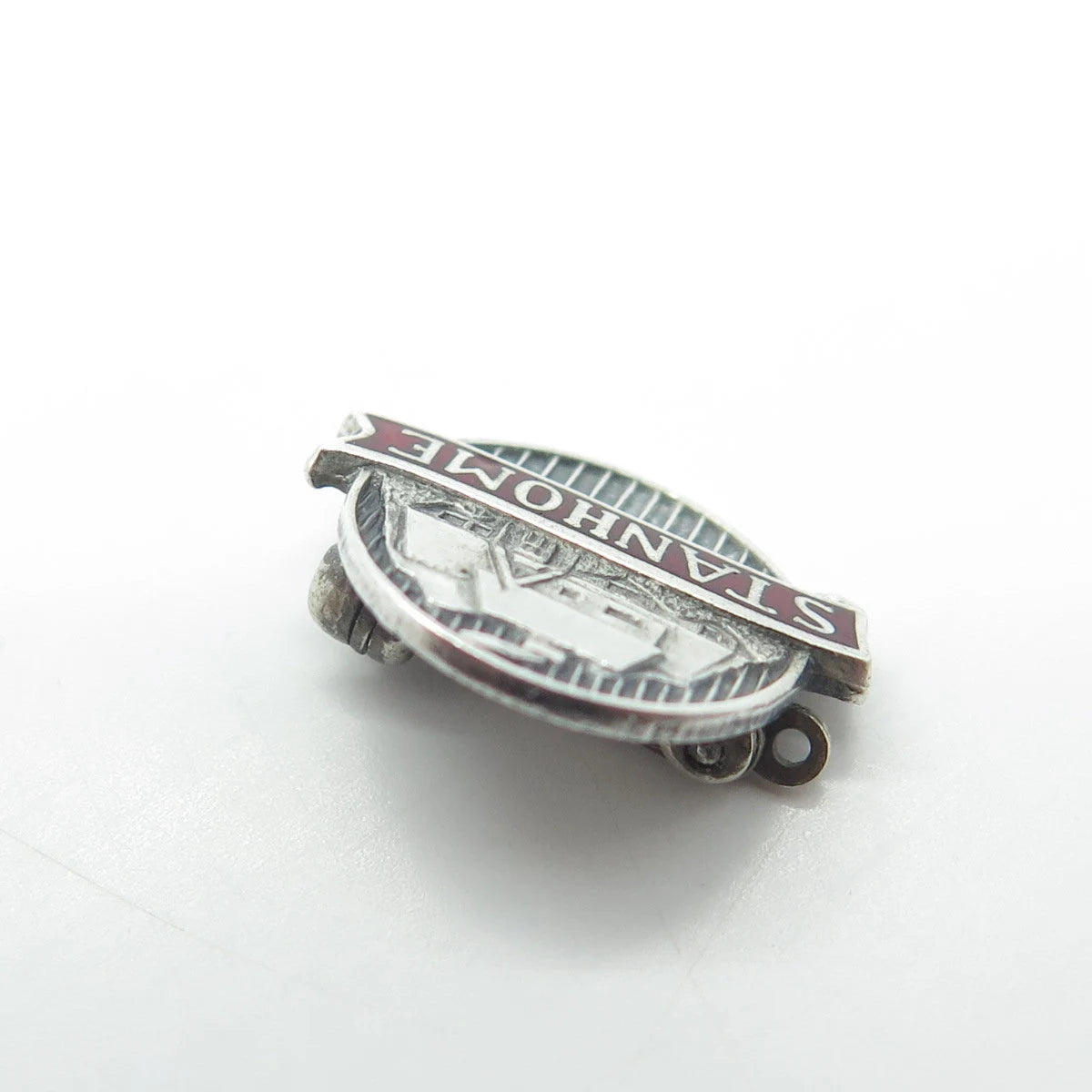 925 Sterling Silver Antique Art Deco Stanhome Home Lapel Pin Brooch