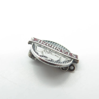 925 Sterling Silver Antique Art Deco Stanhome Home Lapel Pin Brooch