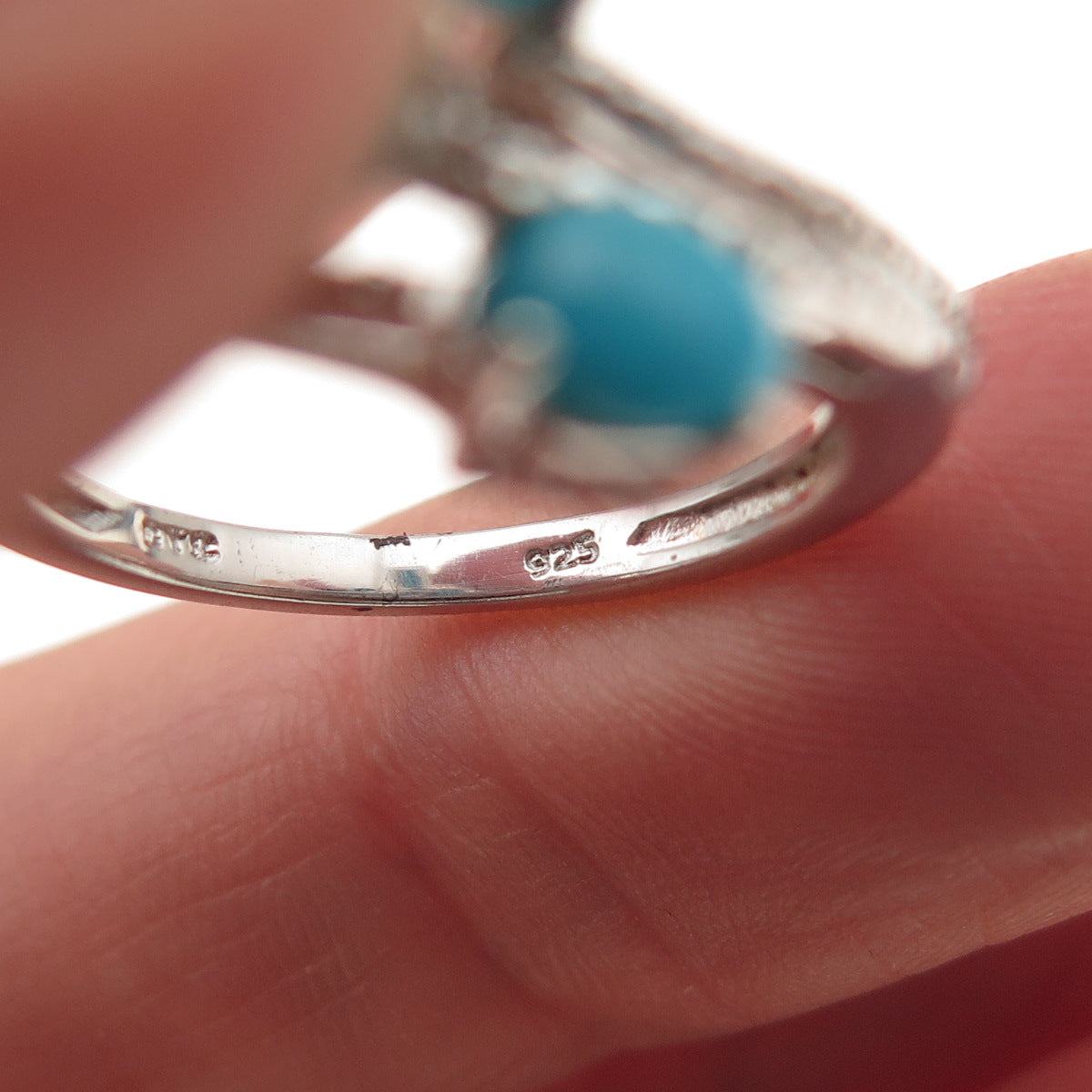 Chuck Clemency 925 Sterling Silver Real Sleeping Beauty Turquoise Ring Size 6.25