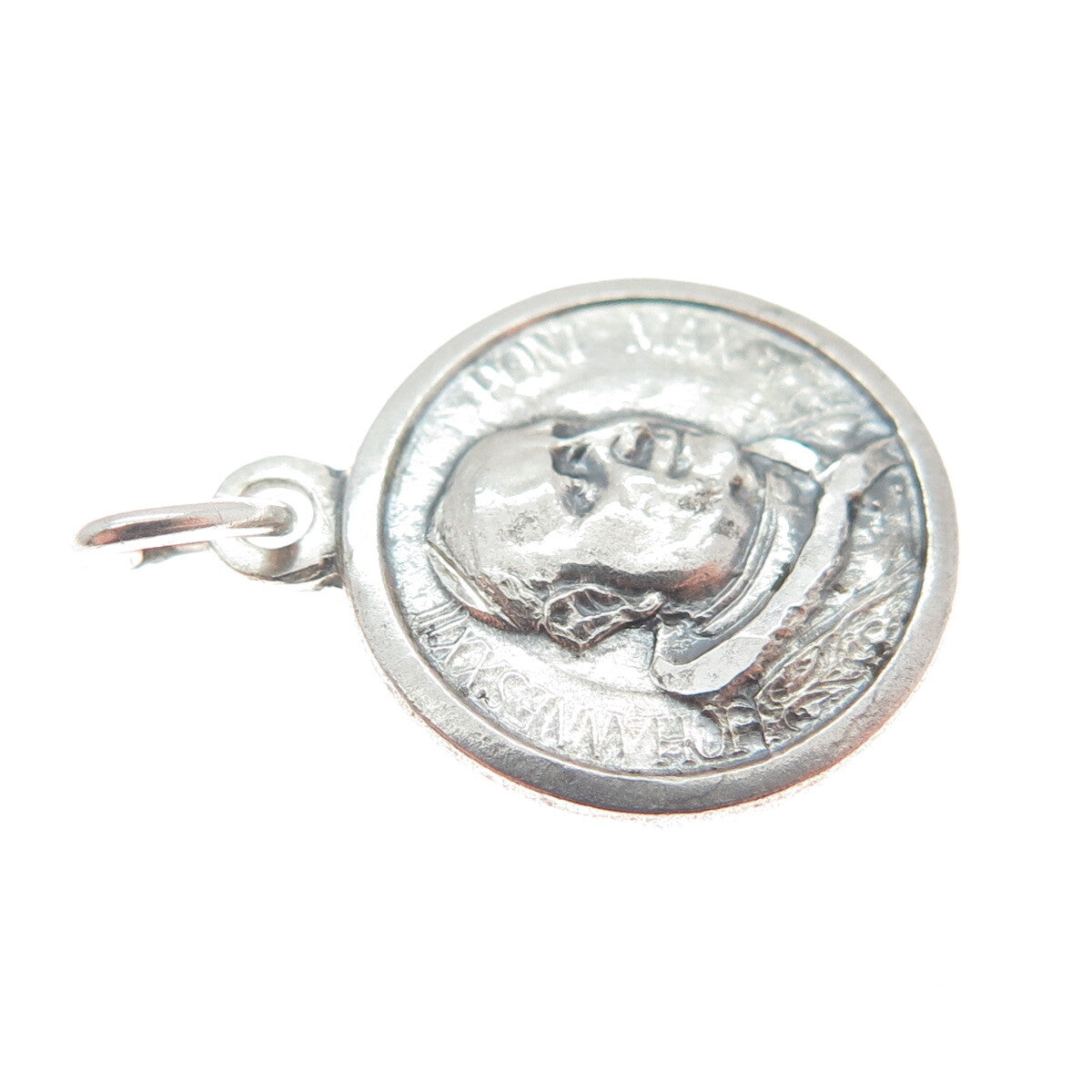 925 Sterling Silver Vintage Pope John XXIII Coin Minimalist Charm Pendant