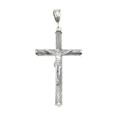 925 Sterling Silver Vintage Crucifix Cross Pendant