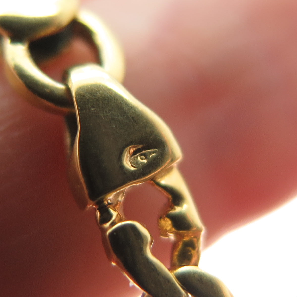 925 Sterling Silver Gold Plated Vintage Mariner Curb Link Bracelet 8.25"