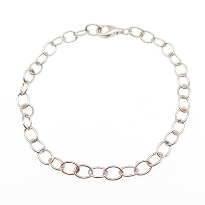 925 Sterling Silver Vintage Oval Link Bracelet 7.5"