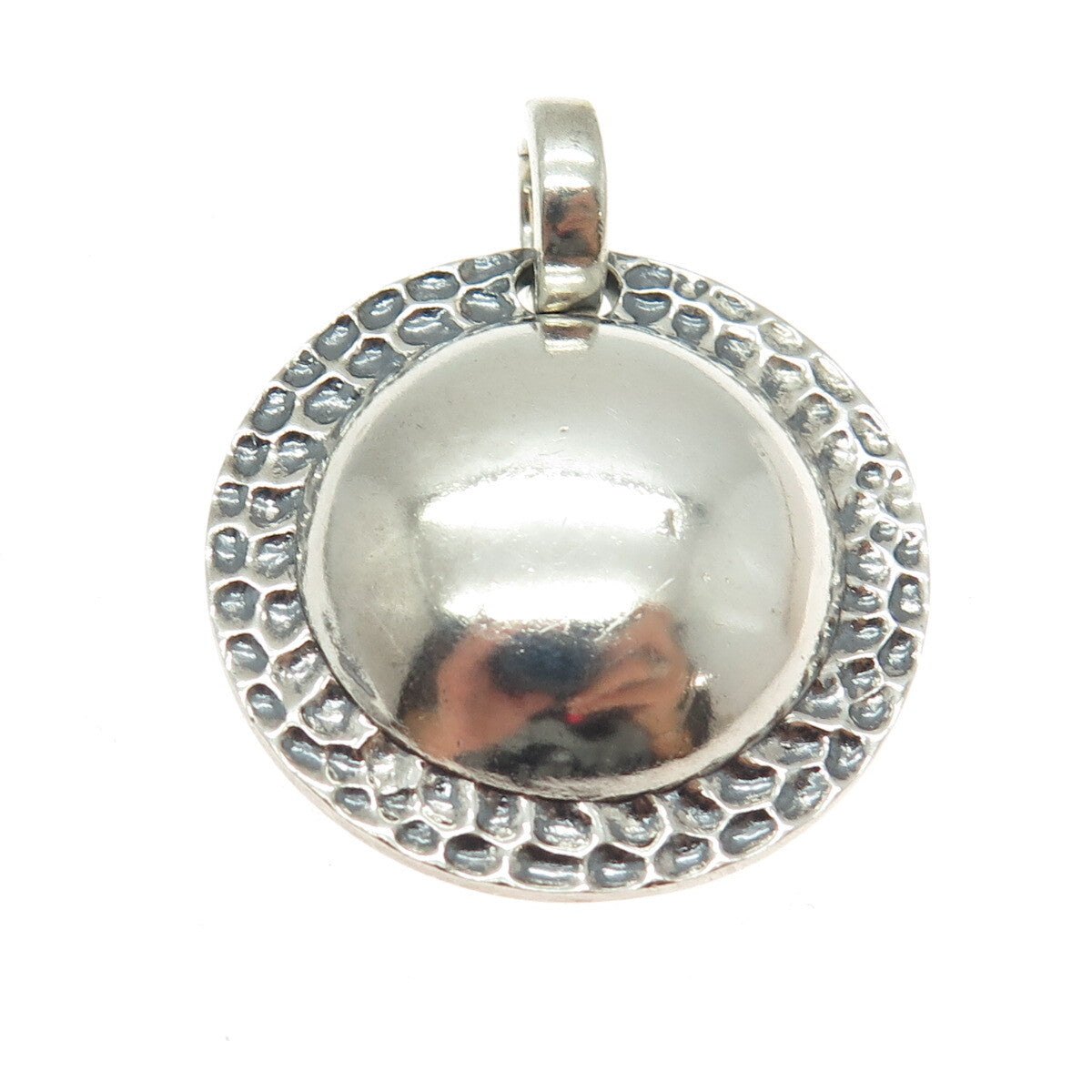 VOSCA New York 925 Sterling Silver Vintage Nugget Dome Oxidized Pendant