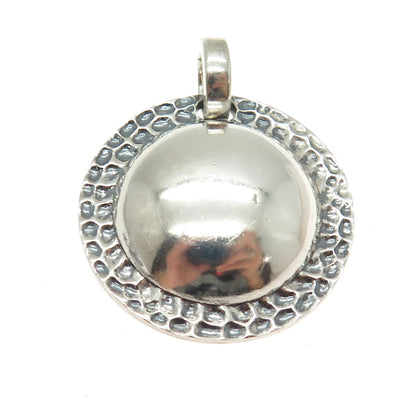 VOSCA New York 925 Sterling Silver Vintage Nugget Dome Oxidized Pendant