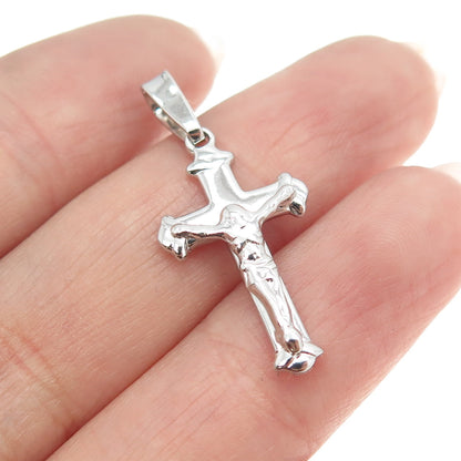 925 Sterling Silver Crucifix Cross Religious Pendant