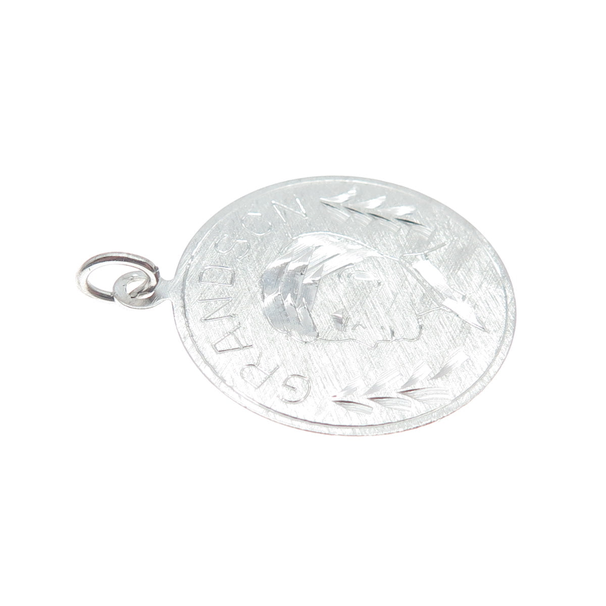 GRIFFITH & SONS CO 925 Sterling Silver Vintage Grandson Charm Pendant