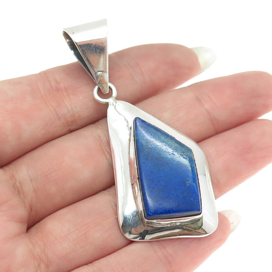 PAUL LIVINGSTON NAVAJO Old Pawn 925 Sterling Silver Vintage Lapis Lazuli Pendant