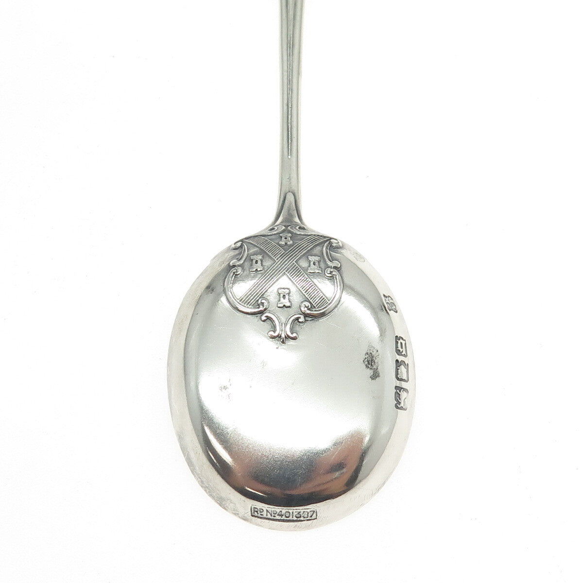 PAGE KEEN & PAGE 925 Sterling Silver Antique 1917 London Pelican Plymouth Spoon