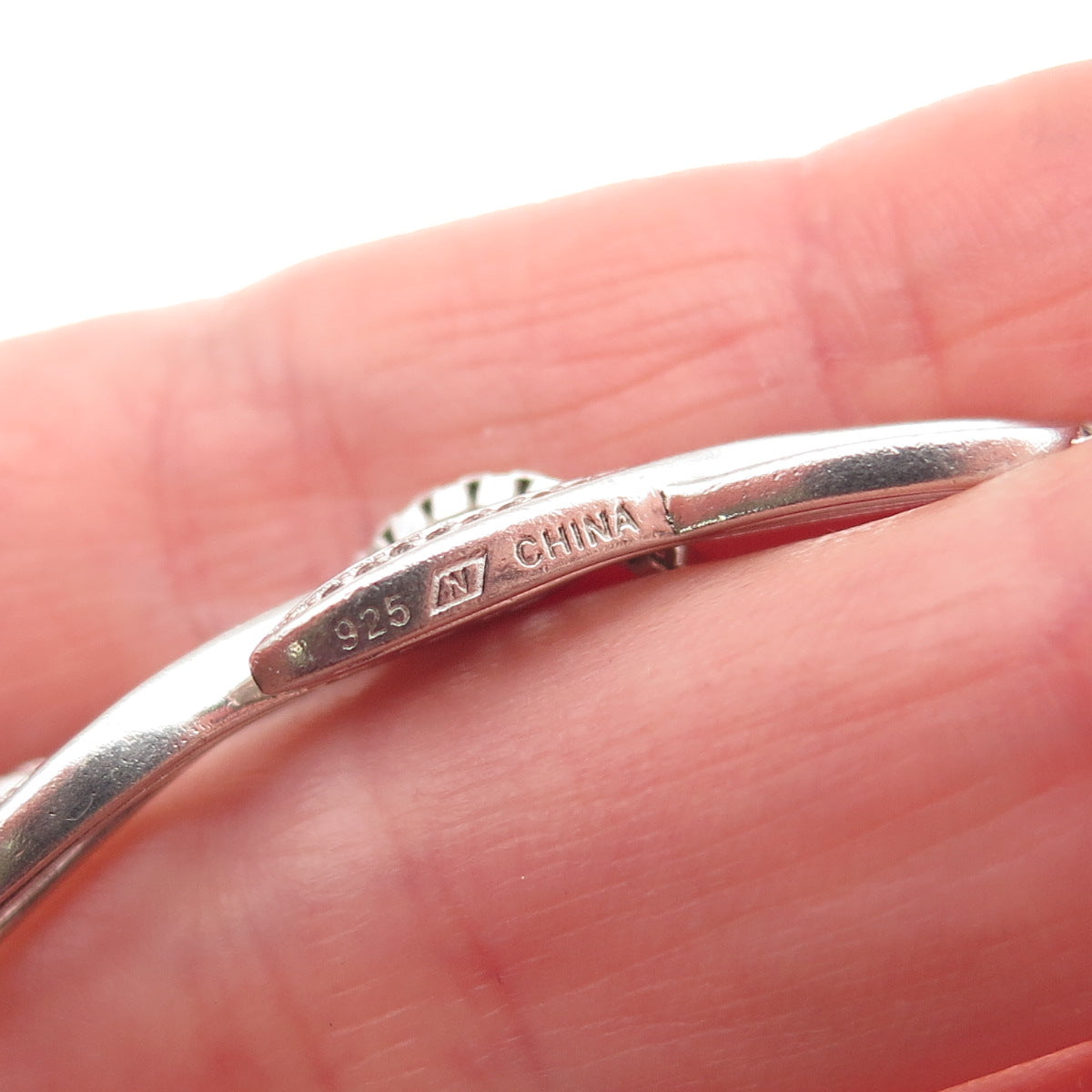 925 Sterling Silver Real White Topaz Adjustable Box Link Bolo Bracelet 7-9.5"