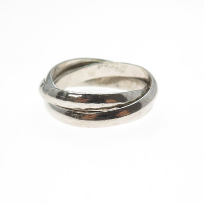 SILPADA 925 Sterling Silver Vintage Interlocked Trinity Band Ring Size 11.25
