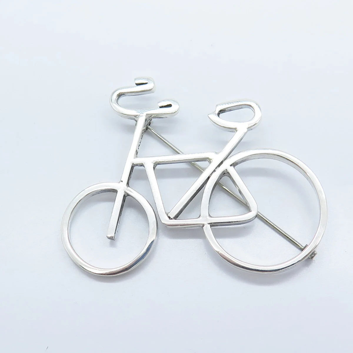 925 Sterling Silver Vintage Mexico Bicycle Pin Brooch