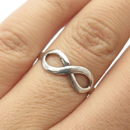 925 Sterling Silver Vintage Infinity Ring Size 7.75
