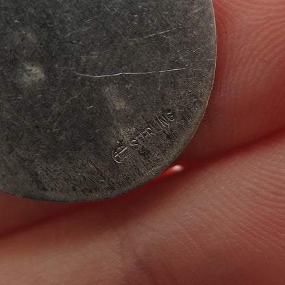 925 Sterling Silver Vintage St. Christopher Religious Medal Charm Pendant