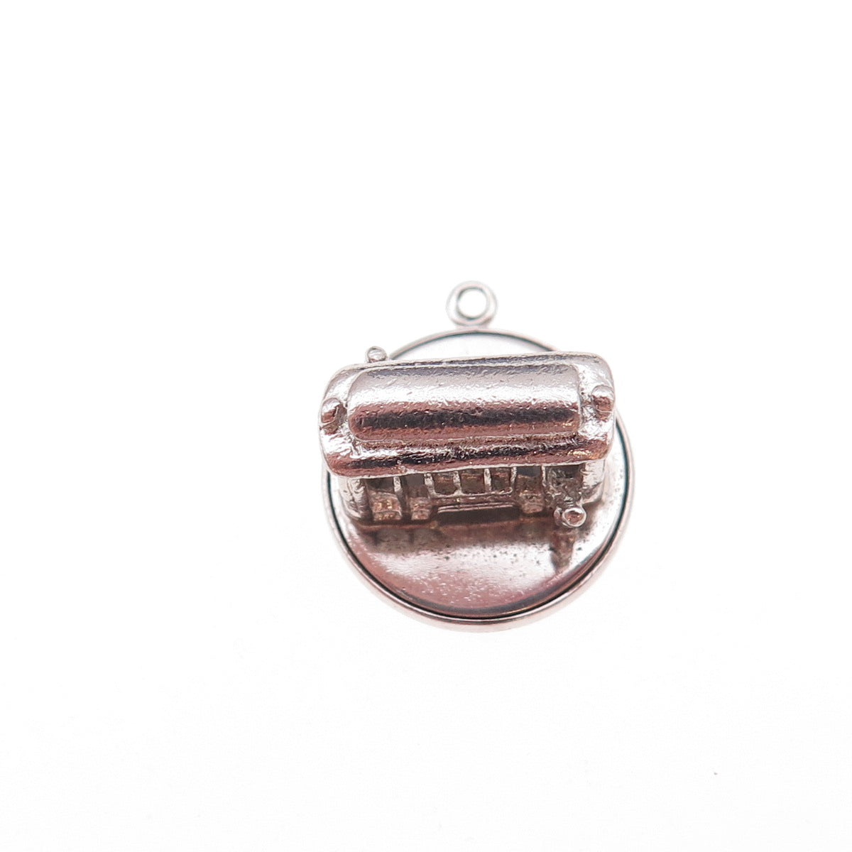 925 Sterling Silver Vintage Cable Car 3D Charm Pendant