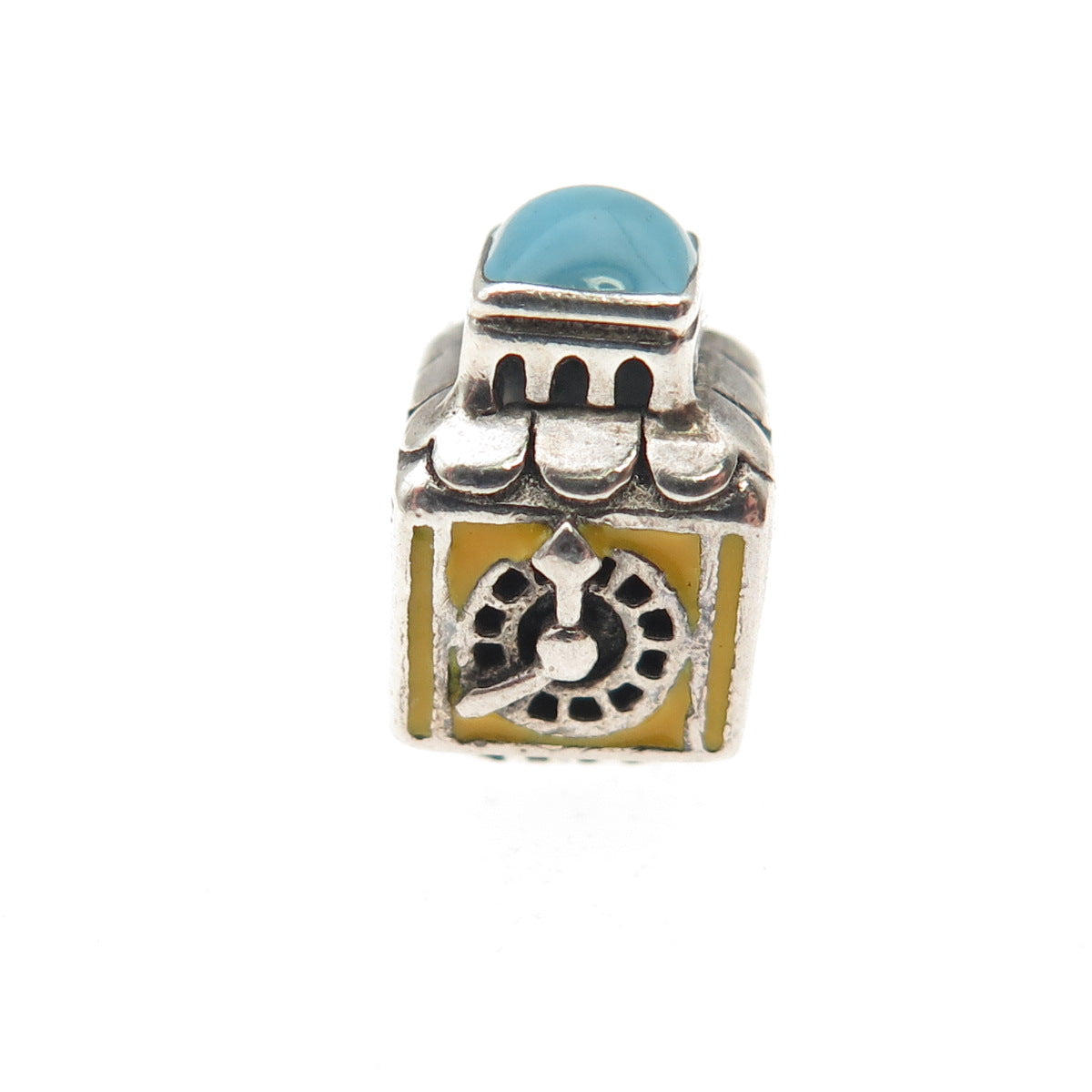 Chamilia 925 Sterling Silver Enamel It's a Small World Slide Bead Charm