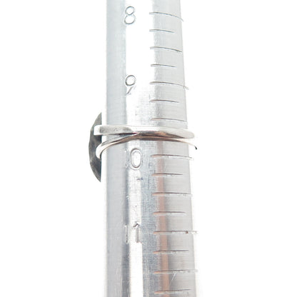 Old Pawn Sterling Silver Vintage Southwestern Turquoise Feather Ring Size 9.75