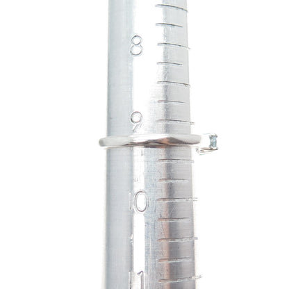 KN Kajal Naina 925 Sterling Silver Real Round-Cut Aquamarine Ring Size 9.25