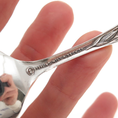 Shepard 925 Sterling Silver Antique Art Deco Sioux City Coffee Spoon
