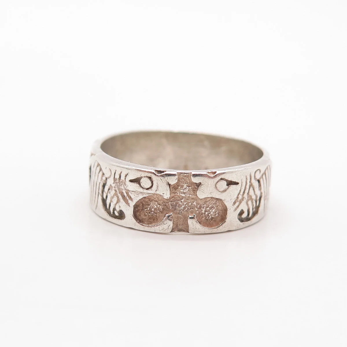 925 Sterling Silver Vintage Celtic Band Ring Size 6.25