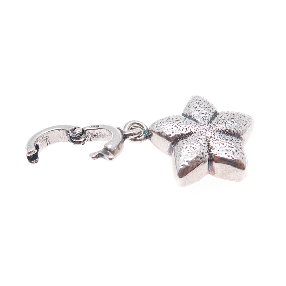 925 Sterling Silver Vintage Star Charm Pendant