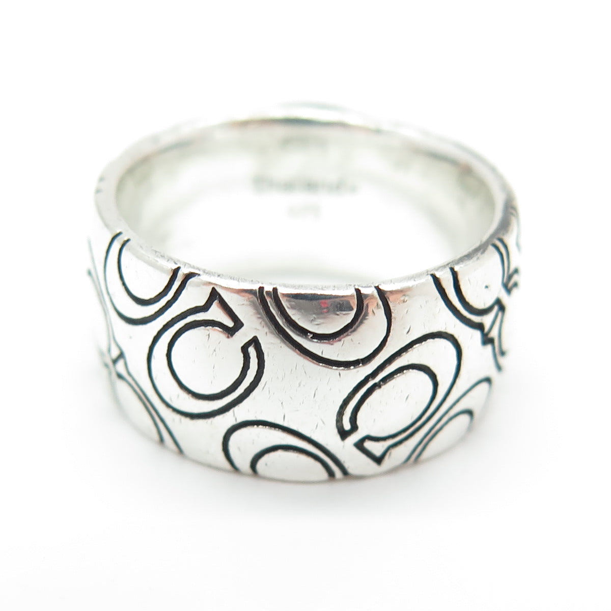 COACH 925 Sterling Silver Modernist Ring Size 6.5