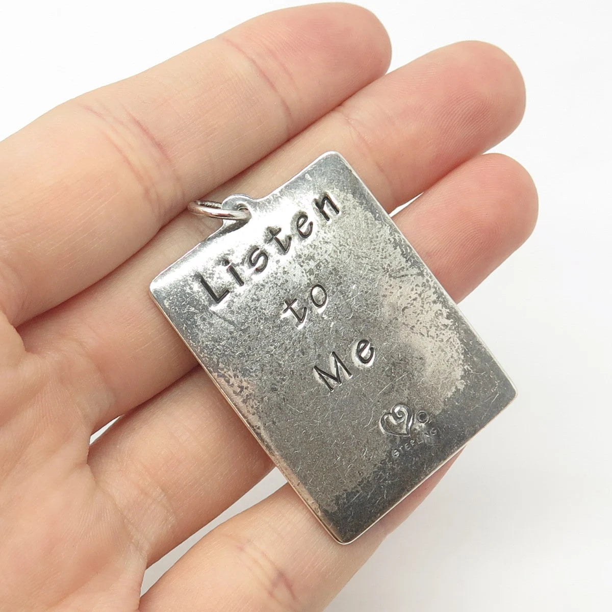 925 Sterling Silver Vintage Brighton Come Crinkle Curl Splash Pendant