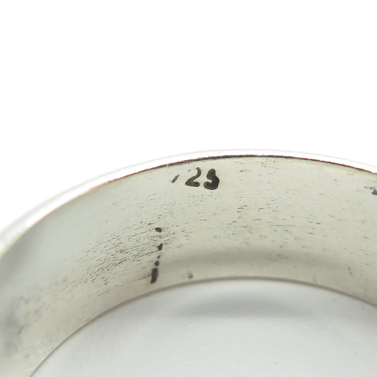 925 Sterling Silver Vintage Greek Maze Band Ring Size 11.75
