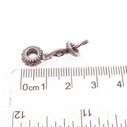 Pandora 925 Sterling Silver C Z Ballerina Dangle Charm