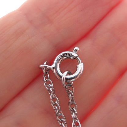 ESPO JOSEPH ESPOSITO Sterling Silver Antique Real Pearl Rhinestone Necklace 16"