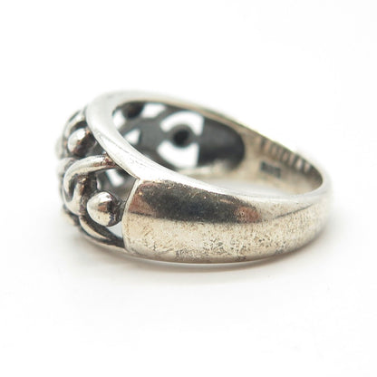 925 Sterling Silver Vintage Celtic Love Knot Dome Ring Size 7.75