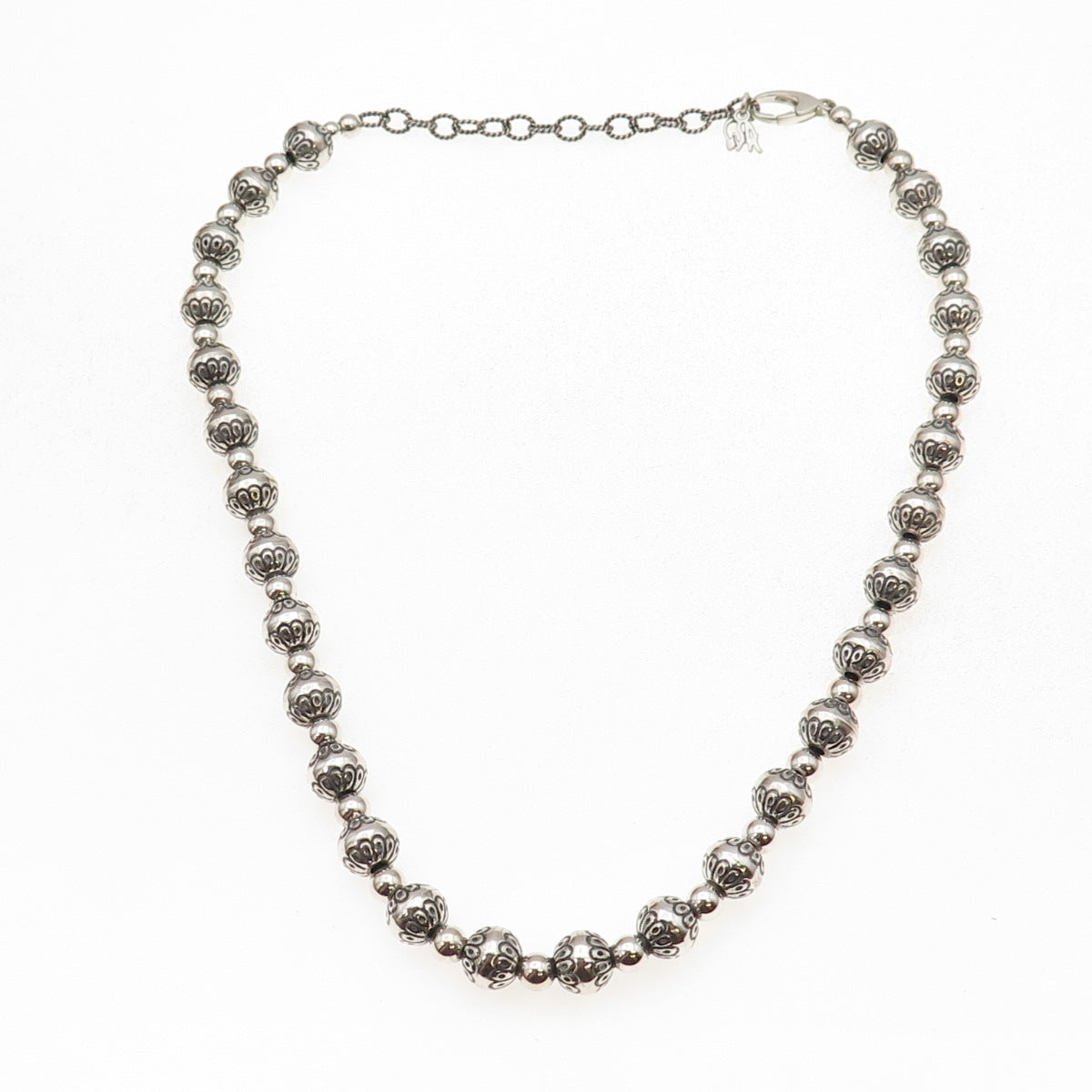 Carolyn Pollack AW Old Pawn 925 Sterling Vintage Navajo Pearls Necklace 18-20"