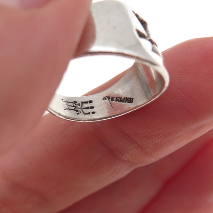 James Avery 925 Sterling Silver Vintage Cross Oxidized Ring Size 5