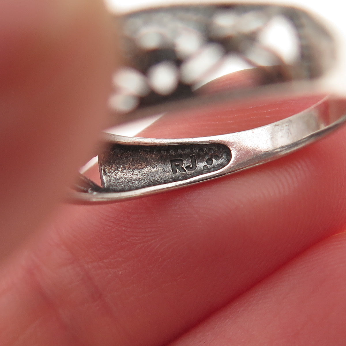 RJ Graziano 925 Sterling Silver Vintage Filigree Oxidized Ring Size 8