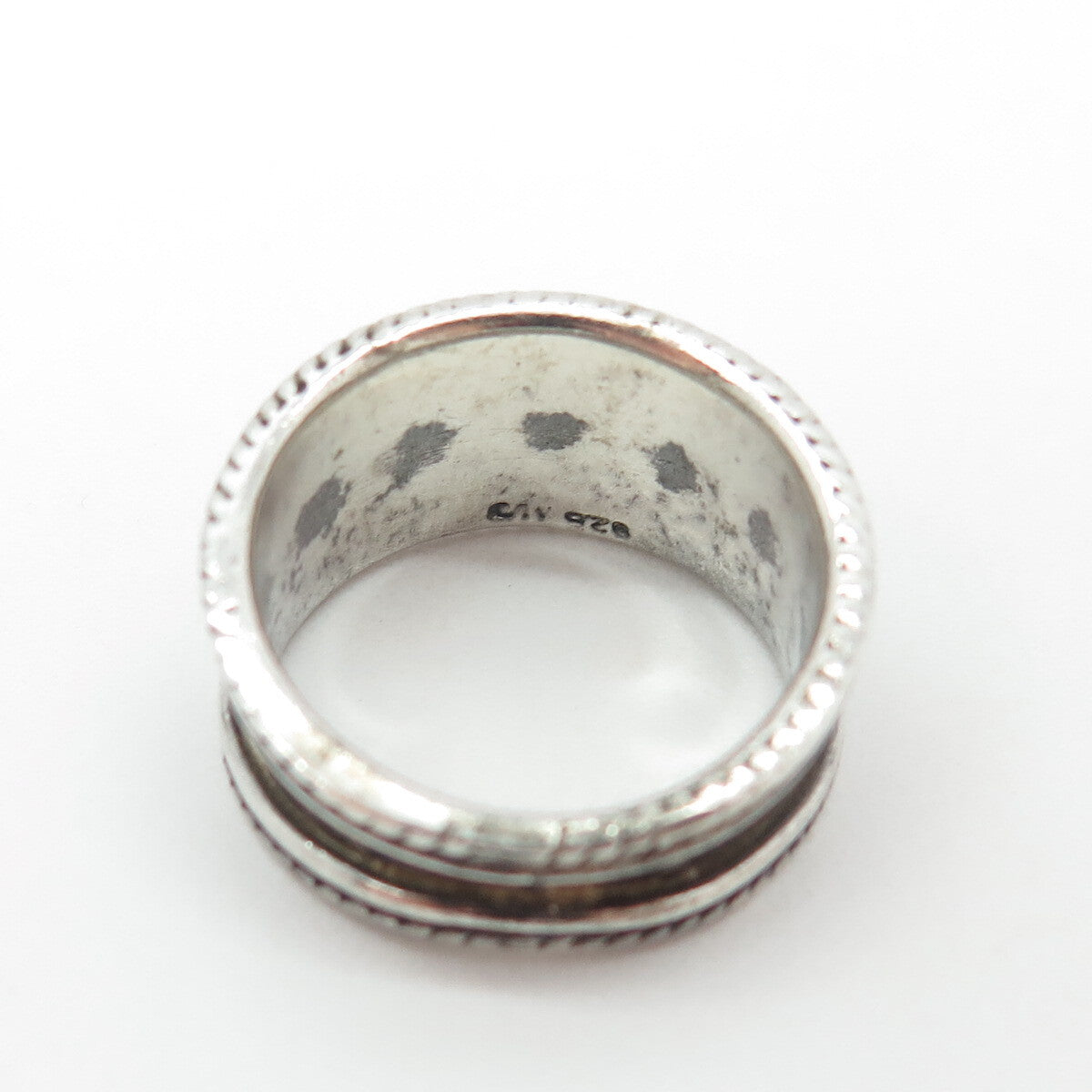 925 Sterling Silver Vintage Spiral Ring Size 7.25