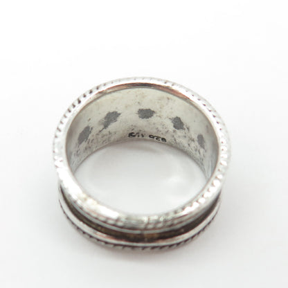 925 Sterling Silver Vintage Spiral Ring Size 7.25