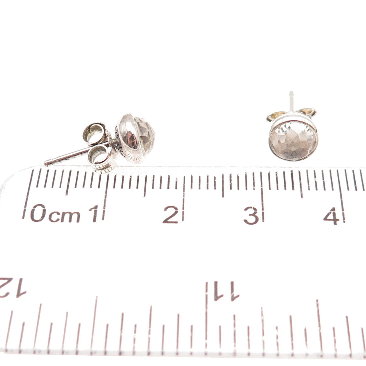Pandora 925 Sterling Silver Clear Crystal June Birthday Blooms Stud Earrings