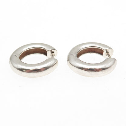 925 Sterling Silver Vintage Hoop Earrings
