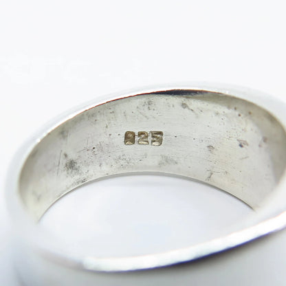 925 Sterling Silver Vintage Beaded Ring Size 5.5