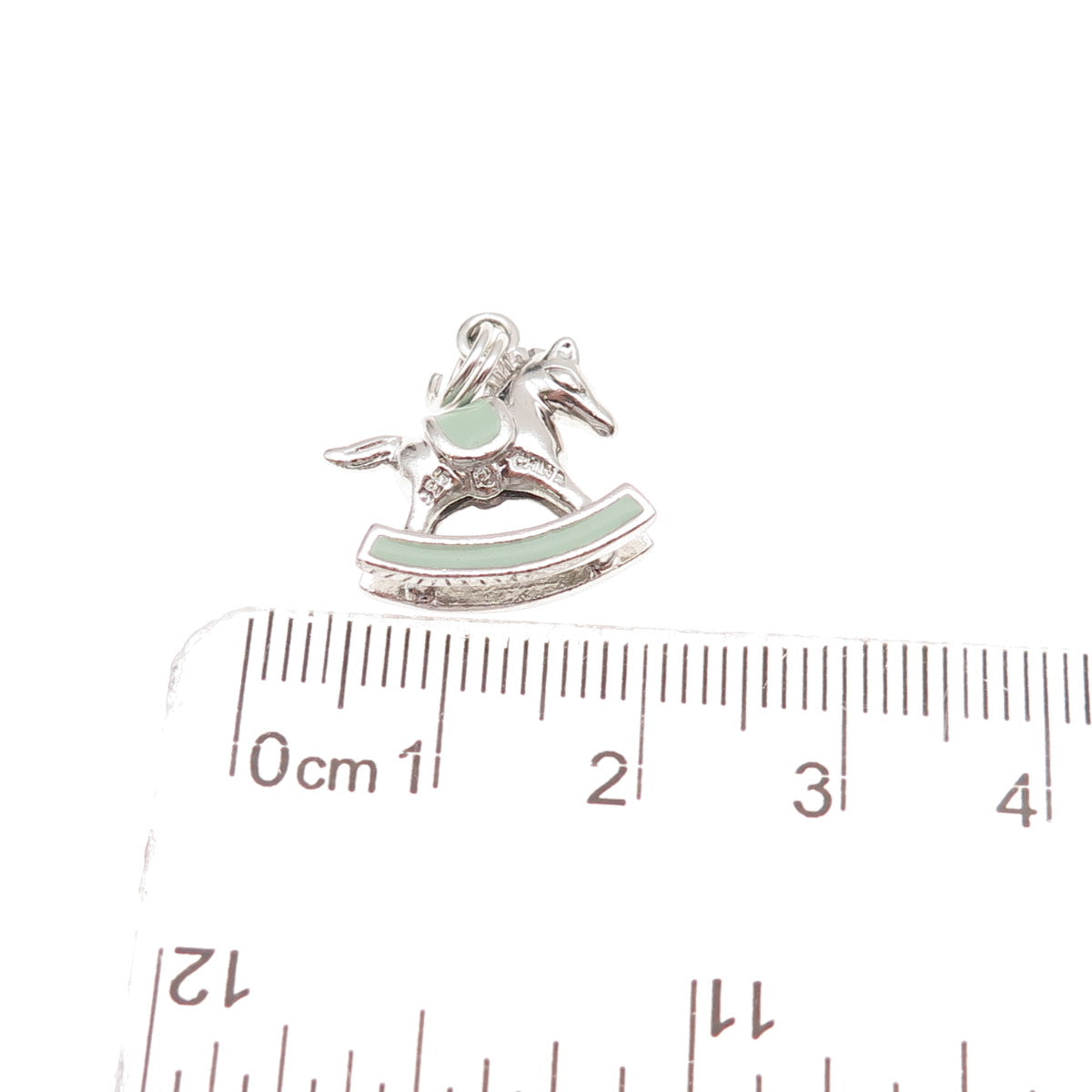 Ross Simons 925 Sterling Silver Enamel Rocking Horse 3D Charm Pendant