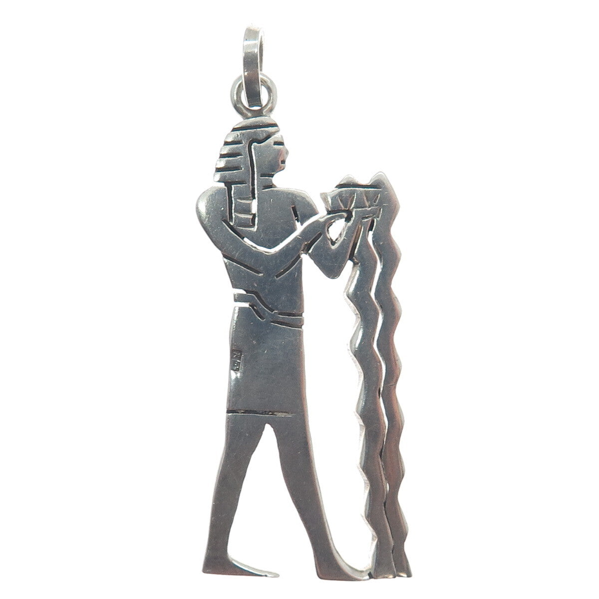 800 Silver Vintage Egyptian God Nu Pendant