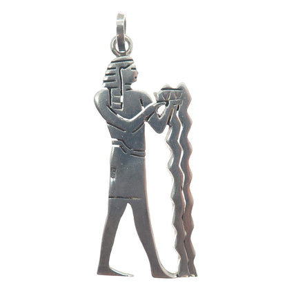 800 Silver Vintage Egyptian God Nu Pendant