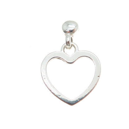 925 Sterling Silver Vintage Heart Slide Charm Pendant