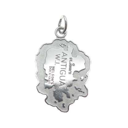 925 Sterling Silver Vintage Nelson's Dockyard Antigua Island Charm Pendant