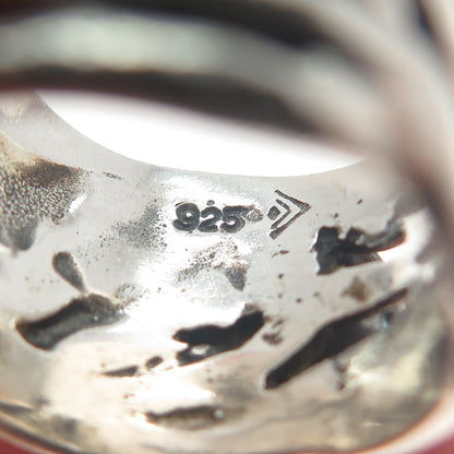 SILPADA 925 Sterling Silver Vintage Real Pearl Modernist Oxidized Ring Size 7.25