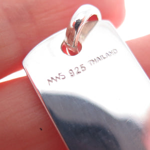 MWS Mark Wasserman Samara 925 Sterling Silver Vintage Hope Dog Tag Pendant
