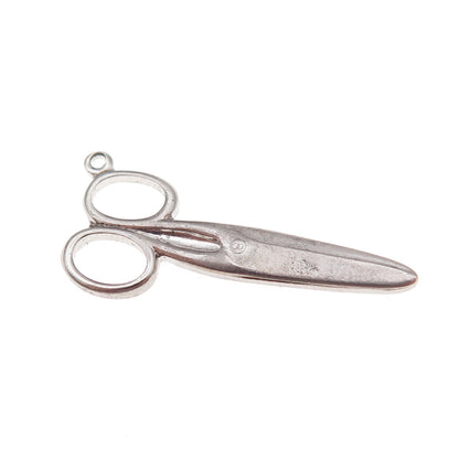 Paye & Baker Sterling Silver Antique Art Deco Scissors Oxidized Charm Pendant