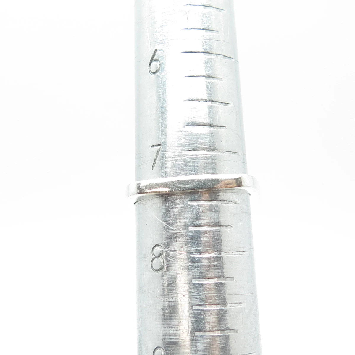 925 Sterling Silver Vintage Granulated Bar Stackable Ring Size 7.5